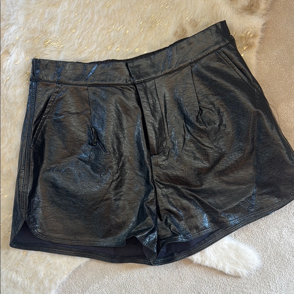fab'rik High Waist Black Dressy Shorts